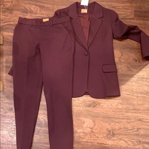 Burgundy women’s pant suit